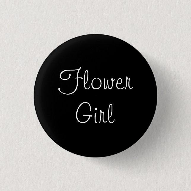 Black Flower Girl Pin (Front)