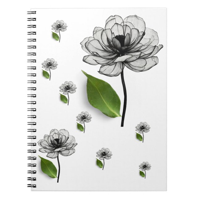 black flower notebook (Front)