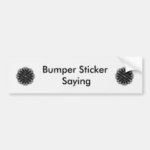 Black Flower Ribbon by Kenneth Yoncich Bumper Sticker