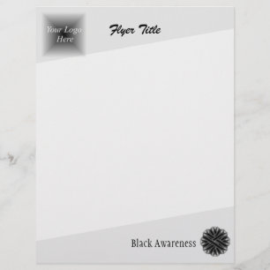 Black Flower Ribbon by Kenneth Yoncich Flyer