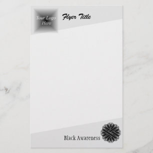 Black Flower Ribbon by Kenneth Yoncich Flyer