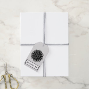 Black Flower Ribbon by Kenneth Yoncich Gift Tags