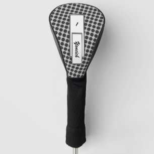 Black Flower Ribbon by Kenneth Yoncich Golf Head Cover