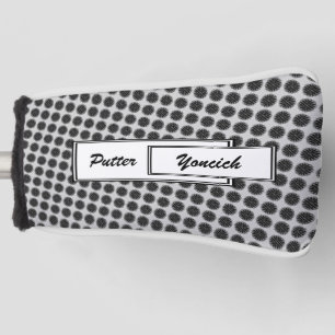 Black Flower Ribbon by Kenneth Yoncich Golf Head Cover