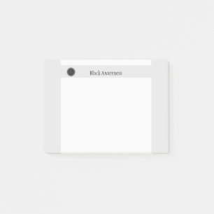Black Flower Ribbon by Kenneth Yoncich Post-it Notes