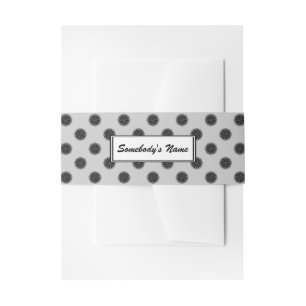 Black Flower Ribbon (Pers) by Kenneth Yoncich Invitation Belly Band