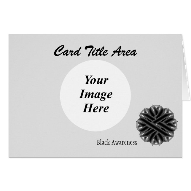 Black Flower Ribbon Template by Kenneth Yoncich (Front Horizontal)