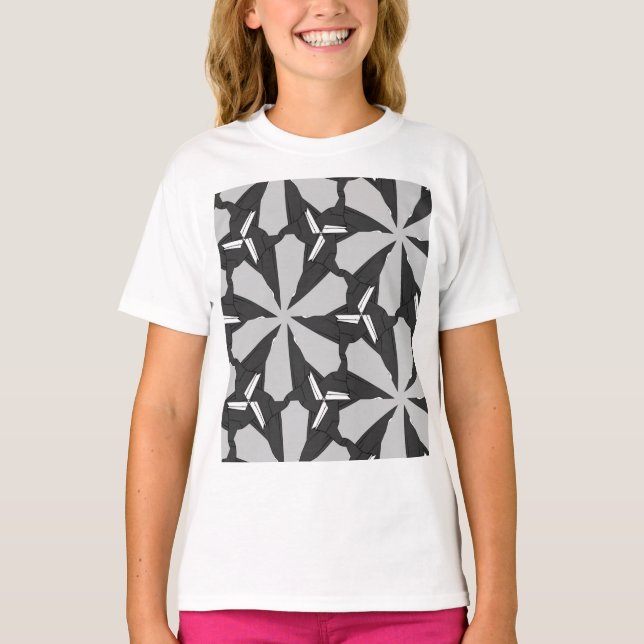 Black flower T-Shirt (Front)
