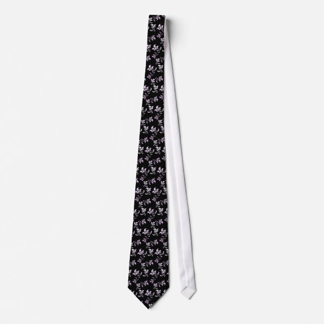 Black Flower Tie (Front)