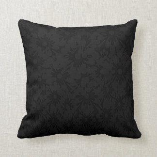 black flowers cushion