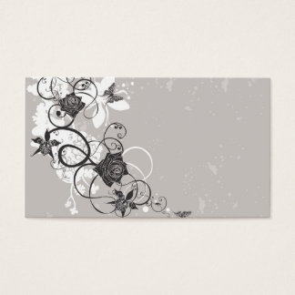 Black flowers Profile Card