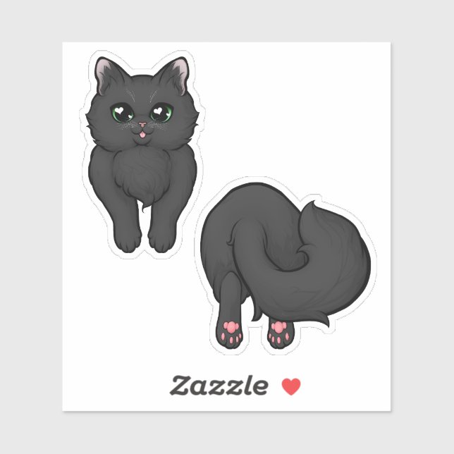 Black Fluffy Kitty Booty (Sheet)