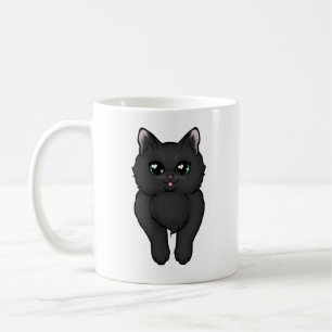 Black Fluffy Kitty Booty Coffee Mug