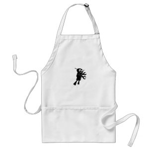 Black Flying Robot Standard Apron
