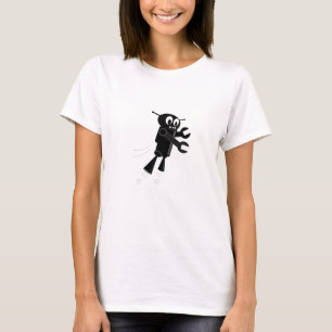 Black Flying Robot T-Shirt