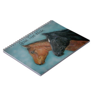 black foal chestnut brown colt baby horses notebook