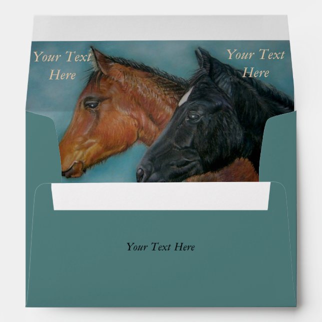 black foal chestnut foal baby horses  envelopes (Back (Bottom))