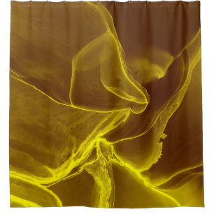 Black folded textured paper abstract shiny origami shower curtain