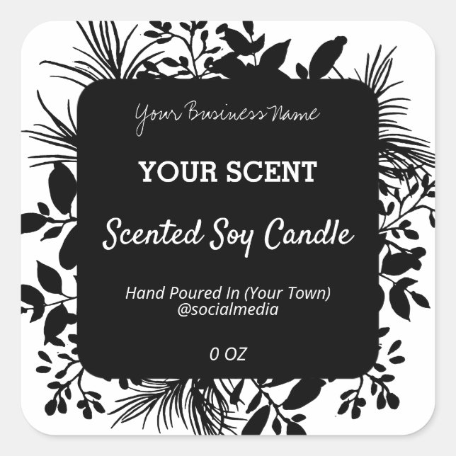 Black Foliage Product Labels (Front)