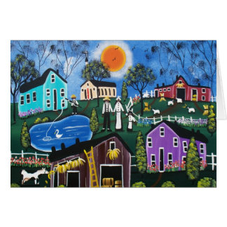 BLACK Folk Art First Day Of New Hope By Lori