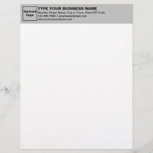 Black Font on Grey Heading Letterhead