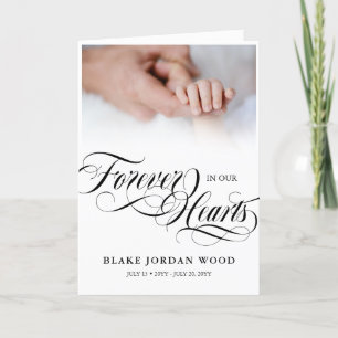 Black Fonts Forever In Our Hearts Baby Funeral Programme