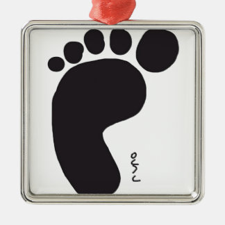Black Foot Print Metal Tree Decoration