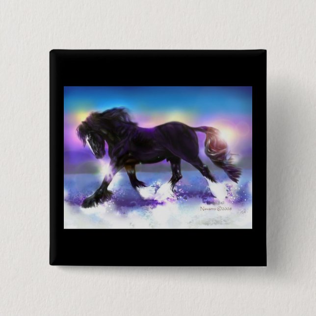 Black Foot Shire 15 Cm Square Badge (Front)