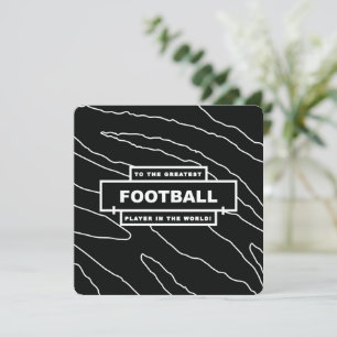 Black Football Birthday Card