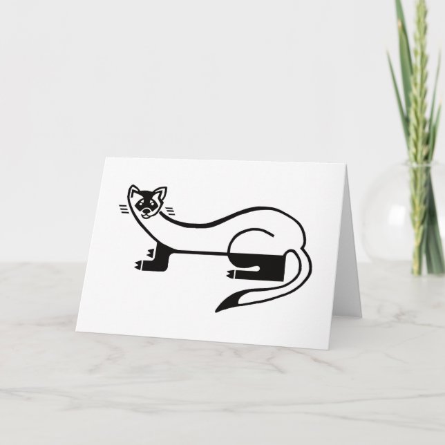 Black-footed FERRET-Endangered animal graphic - Card (Front)