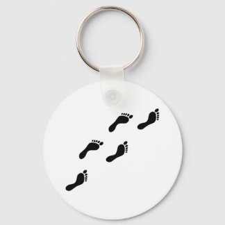 black footprints key ring