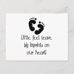 Black Footprints Little Feet Big Imprints Postcard