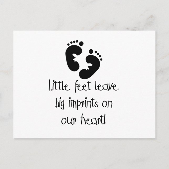Black Footprints Little Feet Big Imprints Postcard (Front)