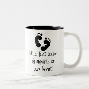 Black Footprints Little Feet Big Imprints Two-Tone Coffee Mug
