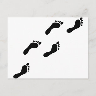 black footprints postcard