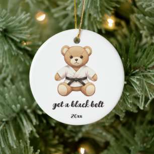 【BLACK】For all judo lovers, young and old. Ceramic Tree Decoration