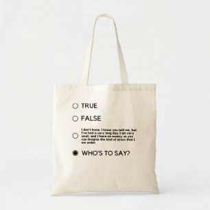 Black For Who'S To Say John Mulaney (Black Logo) H Tote Bag