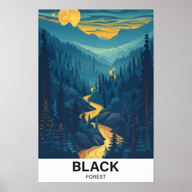 Black Forest Baden-Württemberg Germany Travel Poster (Front)