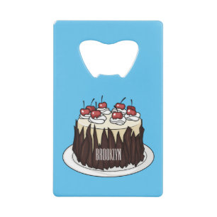 Black Forest cake cartoon illustration