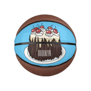 Black Forest cake cartoon illustration Mini Basketball