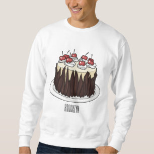 Black Forest cake cartoon illustration Sweatshirt