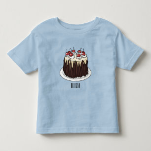 Black Forest cake cartoon illustration Toddler T-Shirt
