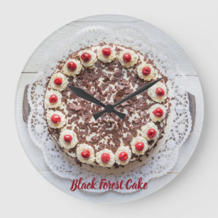Black Forest Cake for gateau sweet tooth baking Large Clock