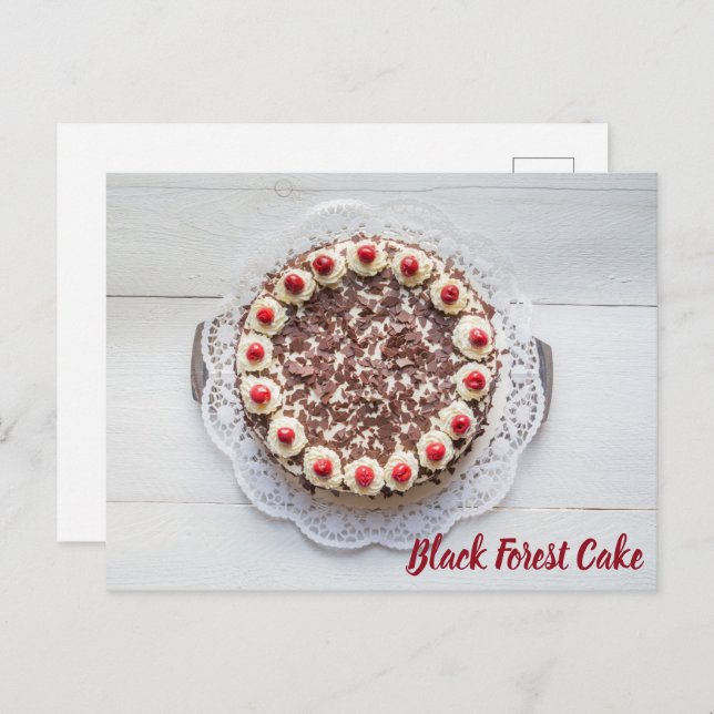 Black Forest Cake for gateau sweet tooth baking Postcard (Front/Back)