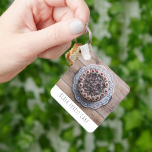 Black Forest Cake Gateau for Confectioners Key Ring