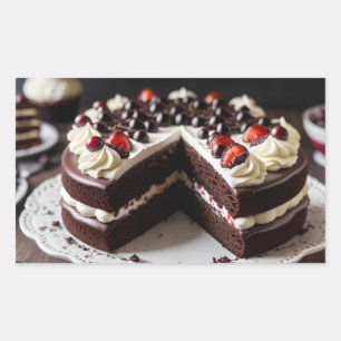 Black Forest Cake Rectangular Sticker