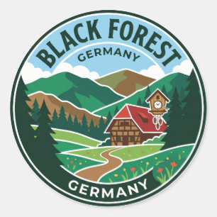 Black Forest Germany Classic Round Sticker