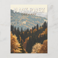 Black Forest Germany Travel Art Vintage