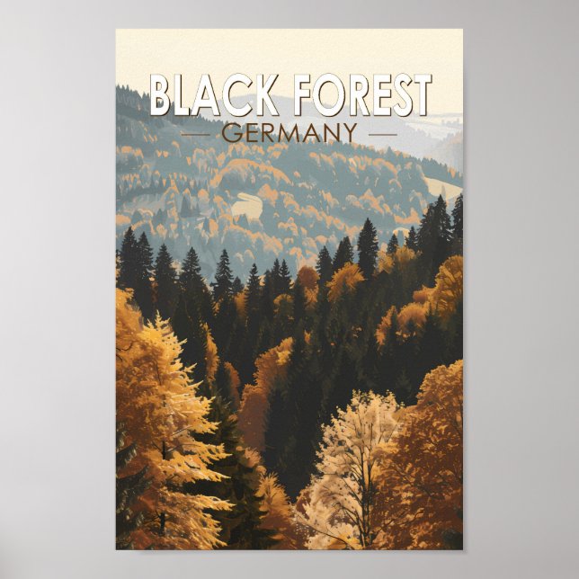 Black Forest Germany Travel Art Vintage Poster (Front)