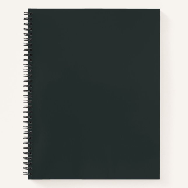 Black Forest Green Solid Colour Notebook (Front)